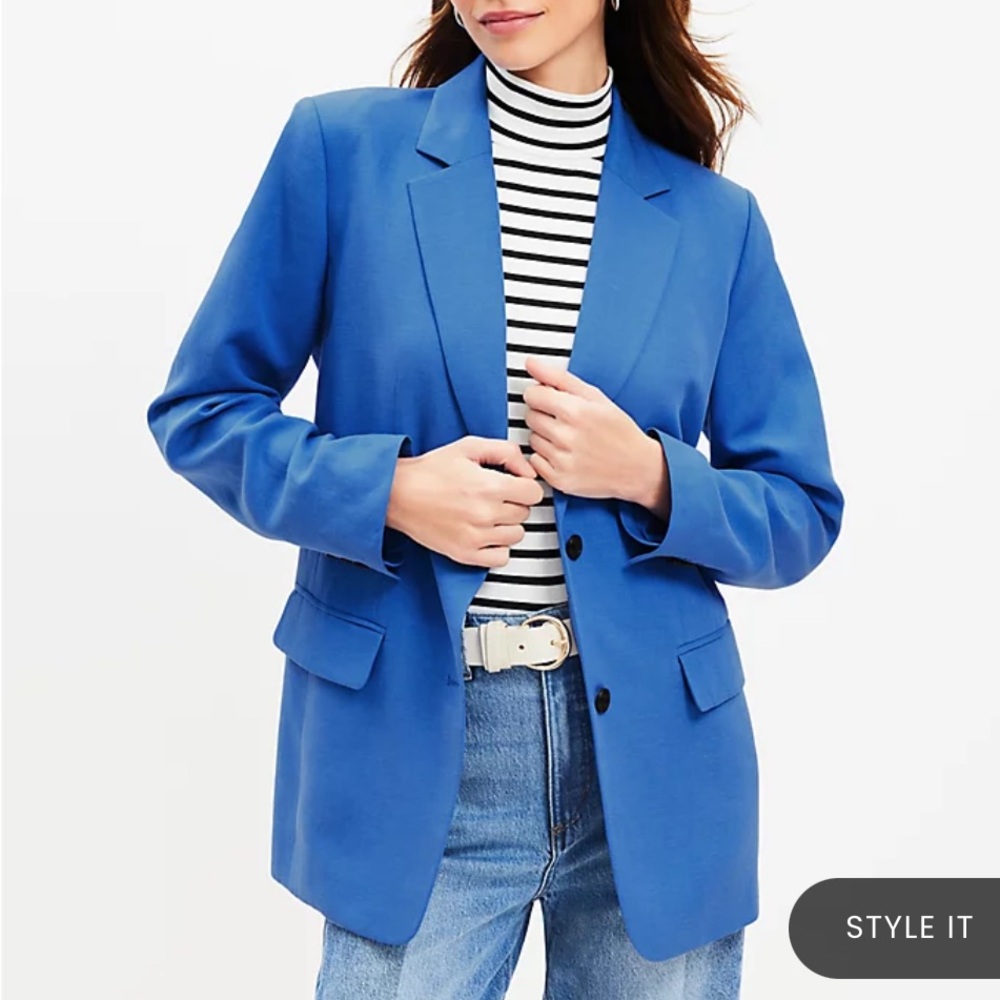 Loft Oversized Fluid Two Button Blazer - image 3